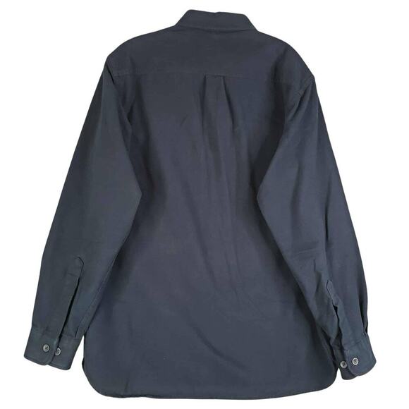 LL Bean Shirt Chamois Mens Size Medium M Vintage Blue LS Button Down Cotton - Picture 3 of 7